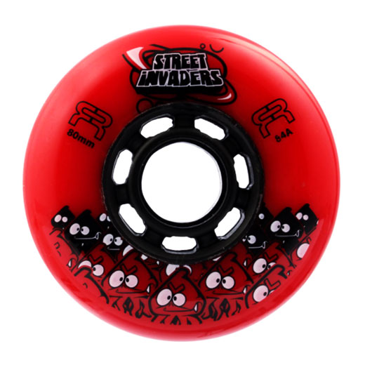 Pack de 4 Ruedas FR Street Invaders Rojo 80mm/84A