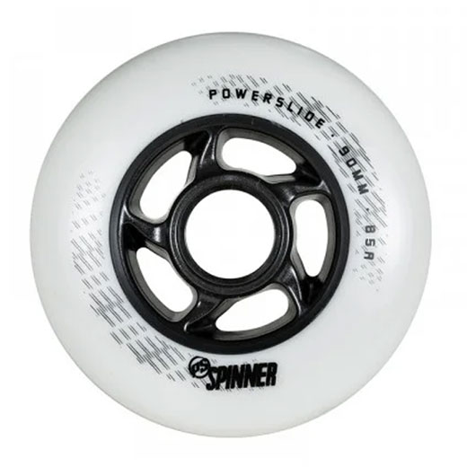 Rueda Powerslide Spinner Blanco 90mm/85A