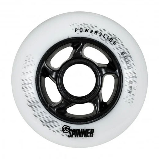 Pack de 4 Ruedas Powerslide Spinner Blanco 84mm/85A